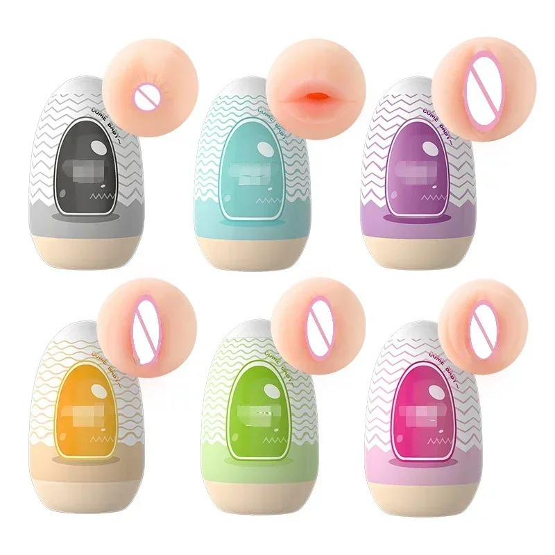 

Realistic Vagina Masturbator Cup Ultra Stretchy Masturbators Egg Handheld Soft Wrapped Strong Suctions Adult Sex Toys for Men 18