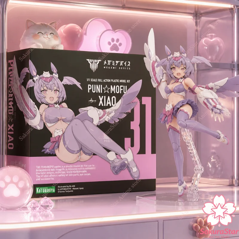 

【In Stock】Original Kotobukiya Megami Device PUNI MOFU XIAO Anime Plastic Assemble Model Movable Action Figure Collectible Toys