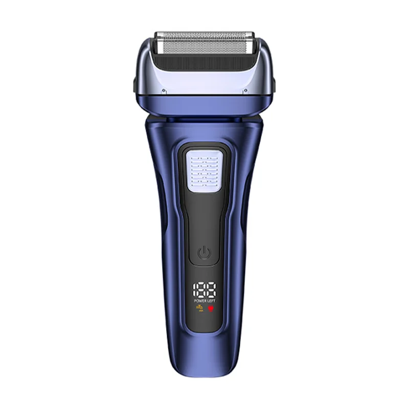 

STLF оптовая продажа мужской триммер для лица водостойкая сабельная бритва синие электробритвы из фольги со светодиодным дисплеем