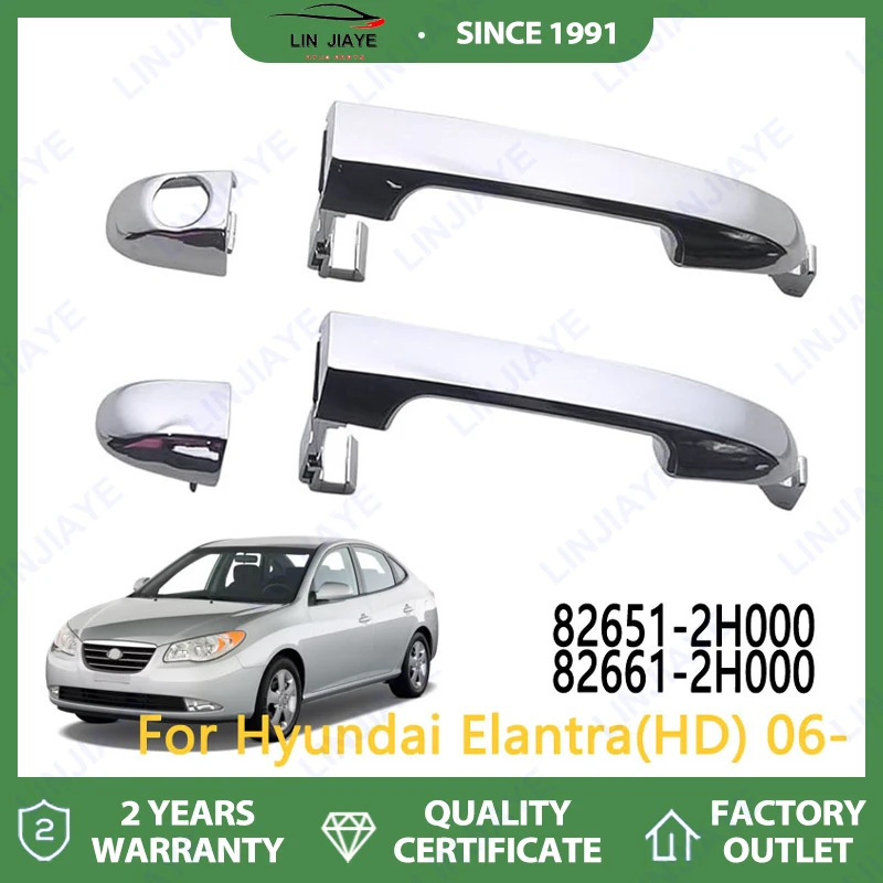 

Черная внешняя дверная ручка для Hyundai I30 FD Elantra 2007 2008 2009 2010 2011, запасные части для автомобиля 82651-2H000 82661-2H000