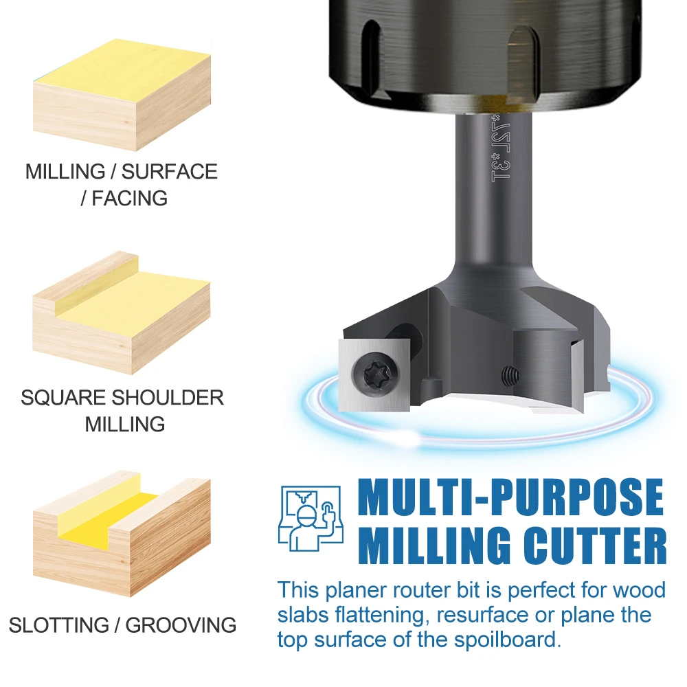 XCAN CNC Spoilboard Surfacing Router Bit 1/2\