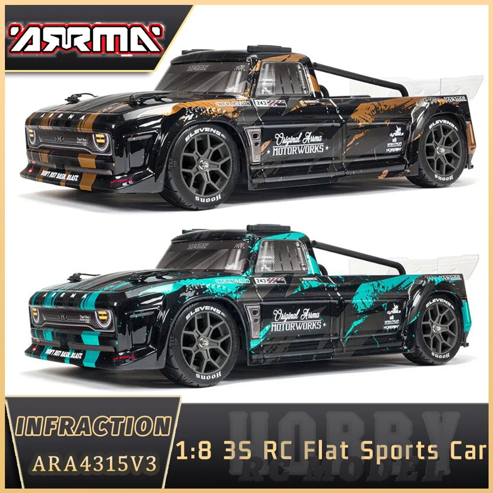 

ARRMA ARA4315V3 INFRACTION BLX 3S 4X4 4WD RTR 1/8 RC Электрический автомобиль с дистанционным управлением Плоские дорожные гонки Взрослые детские игрушки
