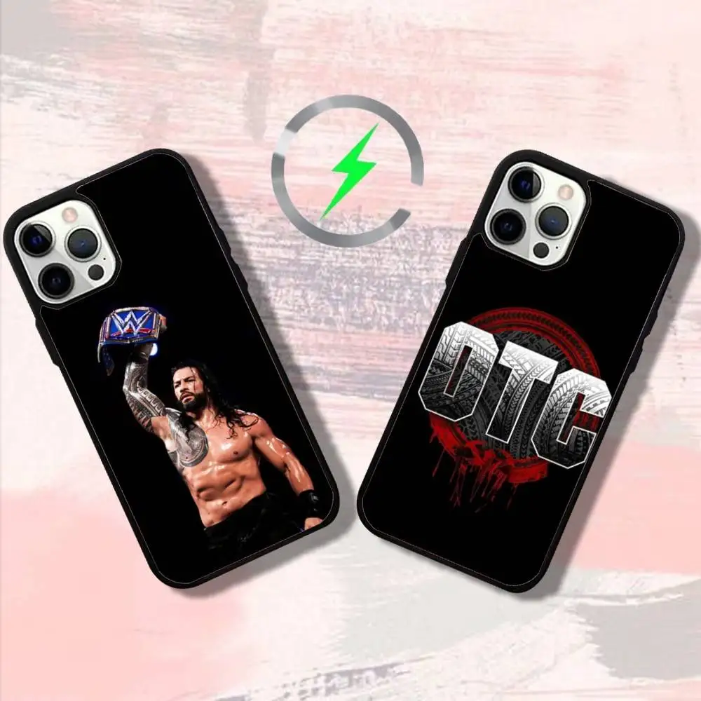 

R-Roman Reigns Phone Case For iPhone 17,16,15,14,13,12,11,Pro,Max,Plus,Mini,SE4,E Magnetic Magsafe Wireless Charging