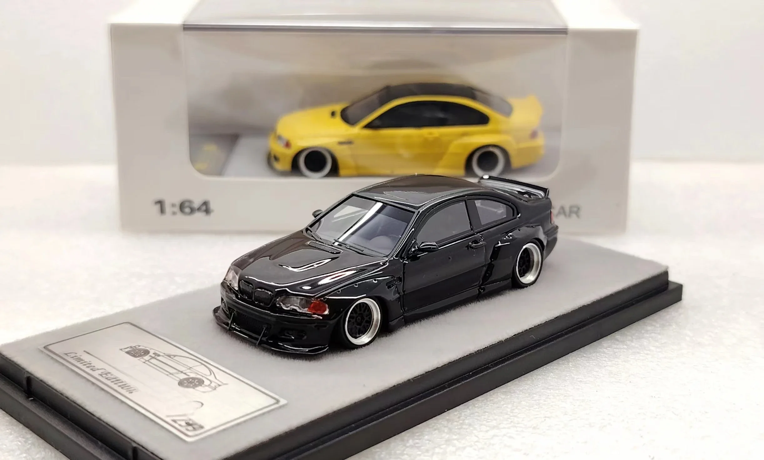 Qidian-レジンカー,車のモデル,グレーとブラック,m3,csl,e46,1:64