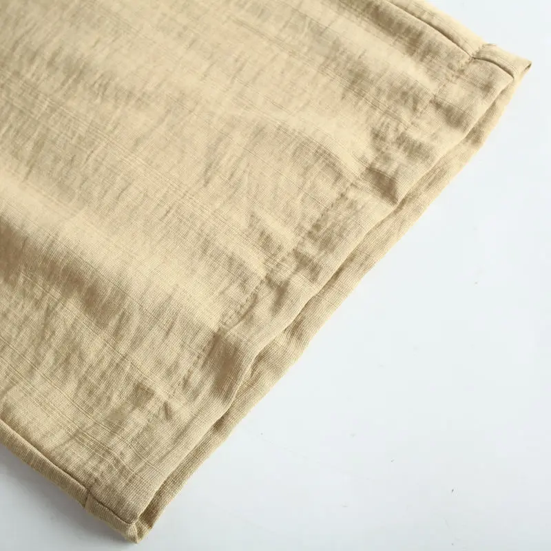 Modne, luźne, wysokiej talii, nowe letnie damskie, cienkie, elastyczne, swobodne i wszechstronne, jednokolorowe, dziewięciopunktowe spodnie