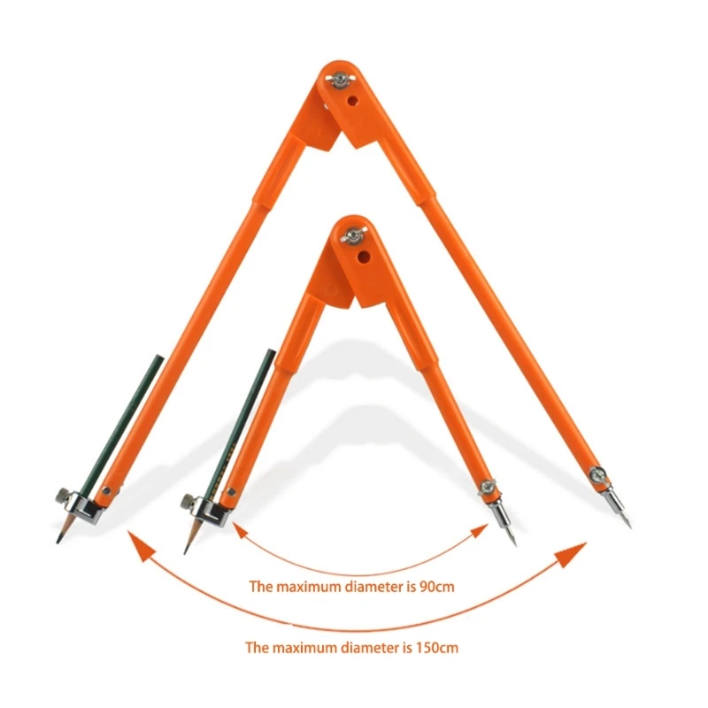 Carpenter Pencil Compasses Large Diameter Adjustable Dividers Marking Scribing Accurate Measurements Fit for Woodworking