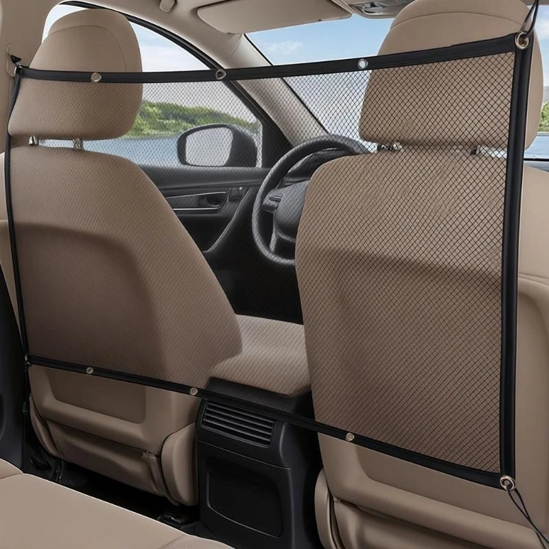 Car Partition Net Pet Barrier For SUVs Sedans MPVs Tear Resistant Net for Driving Safely with Children & Pet