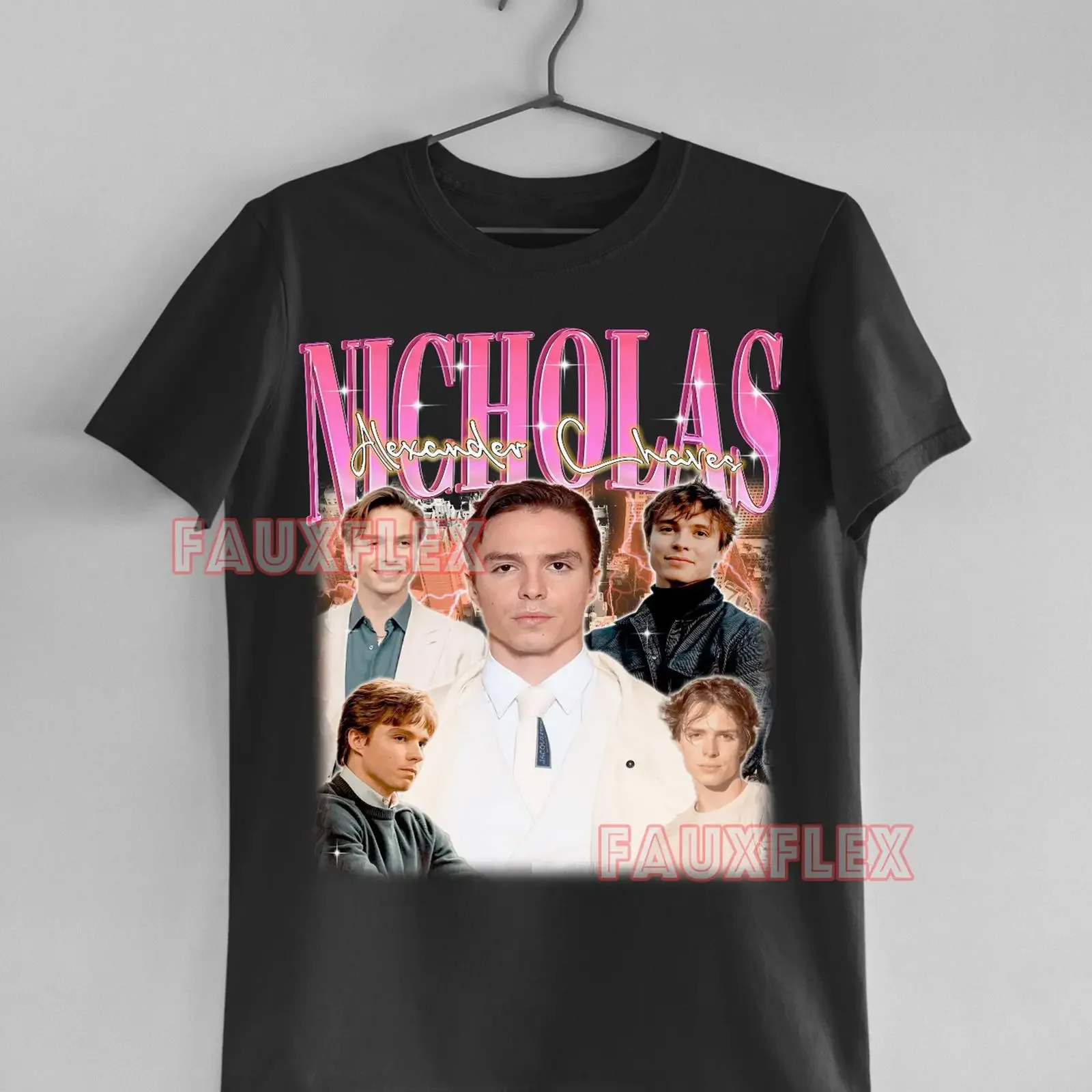 Vintage Nicholas Alexander Chavez T Shirt Retro Actor Fan TV Series Movie Merch Casual for Fans vintage Washed