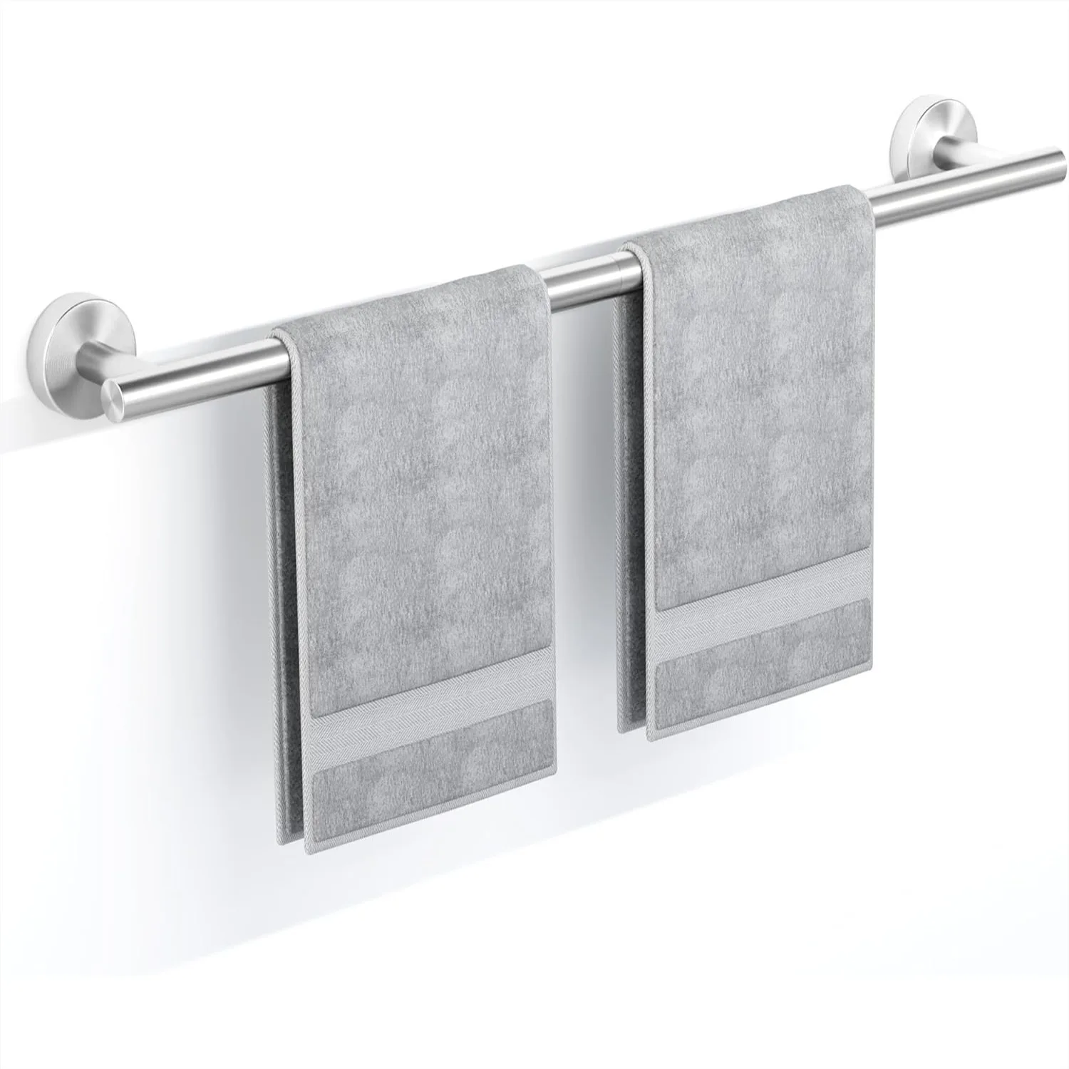 

18 Inch Brushed Nickel Towel Bar, SUS304 Stainless Steel Bathroom Towel Holder for Wall Mounted Installation