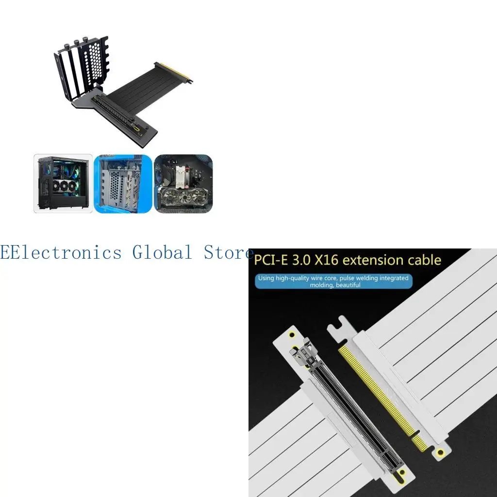 

462B Кронштейн для слота PCIE3.0 Вертикальный держатель видеокарты Регулируемый кабель PCIe x16