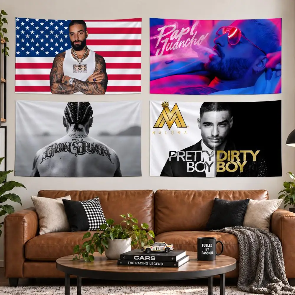 Colombian Singer M-Maluma Tapestry Outdoor Parties Bedrooms Living Rooms Dorm Rooms Wall Decor Banners Gifts