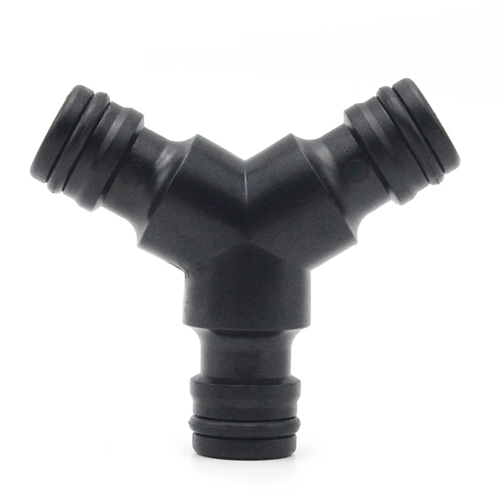

5pcs Quick Durable ABS Hose Fittings Garden Water Pipe Gardening Pipe Fitting Y Shape Three Way Tube Connectors Black