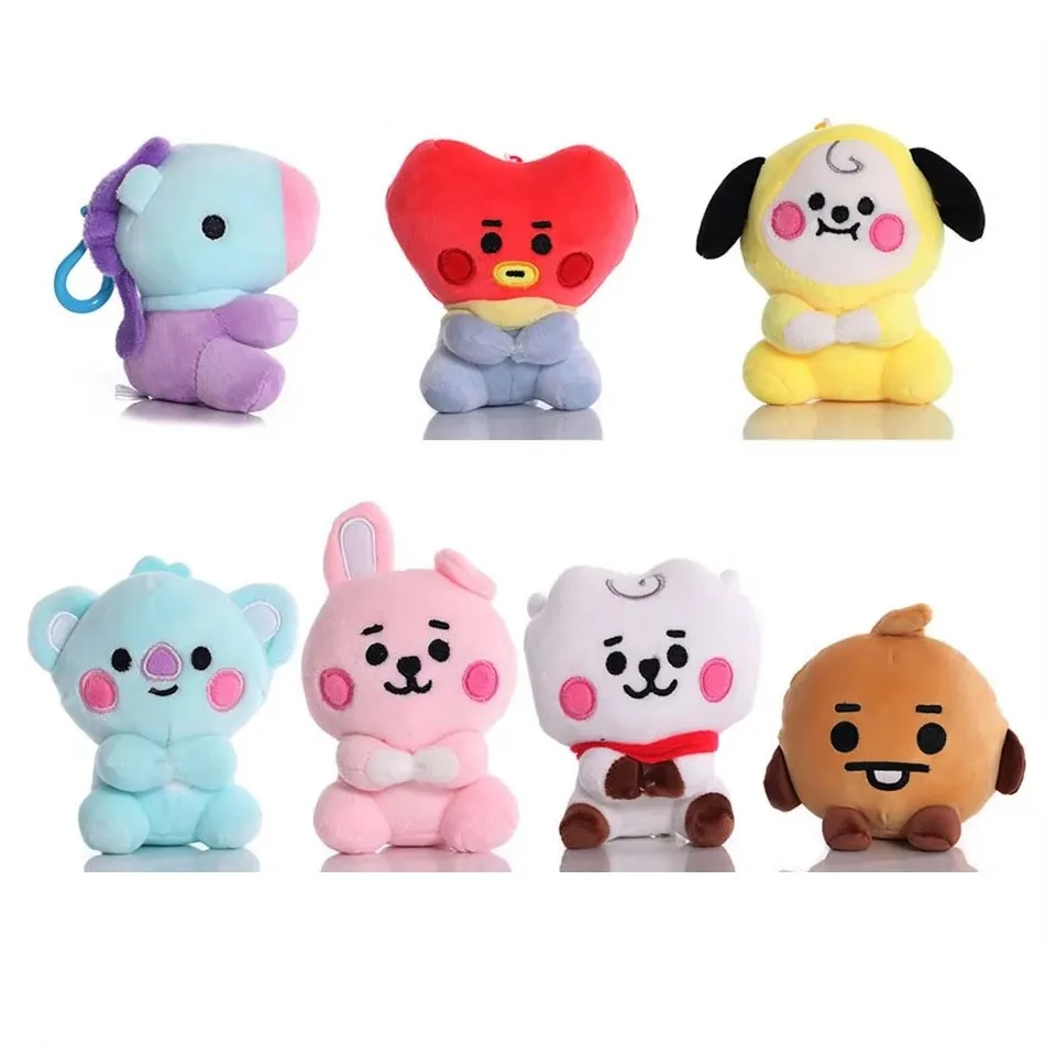 *BT21 Chimmy Cooky Koya Shooky Tata Creative Anime Peripheral Cartoon Keychain Personality Cute Backpack Decorative Doll Pendant