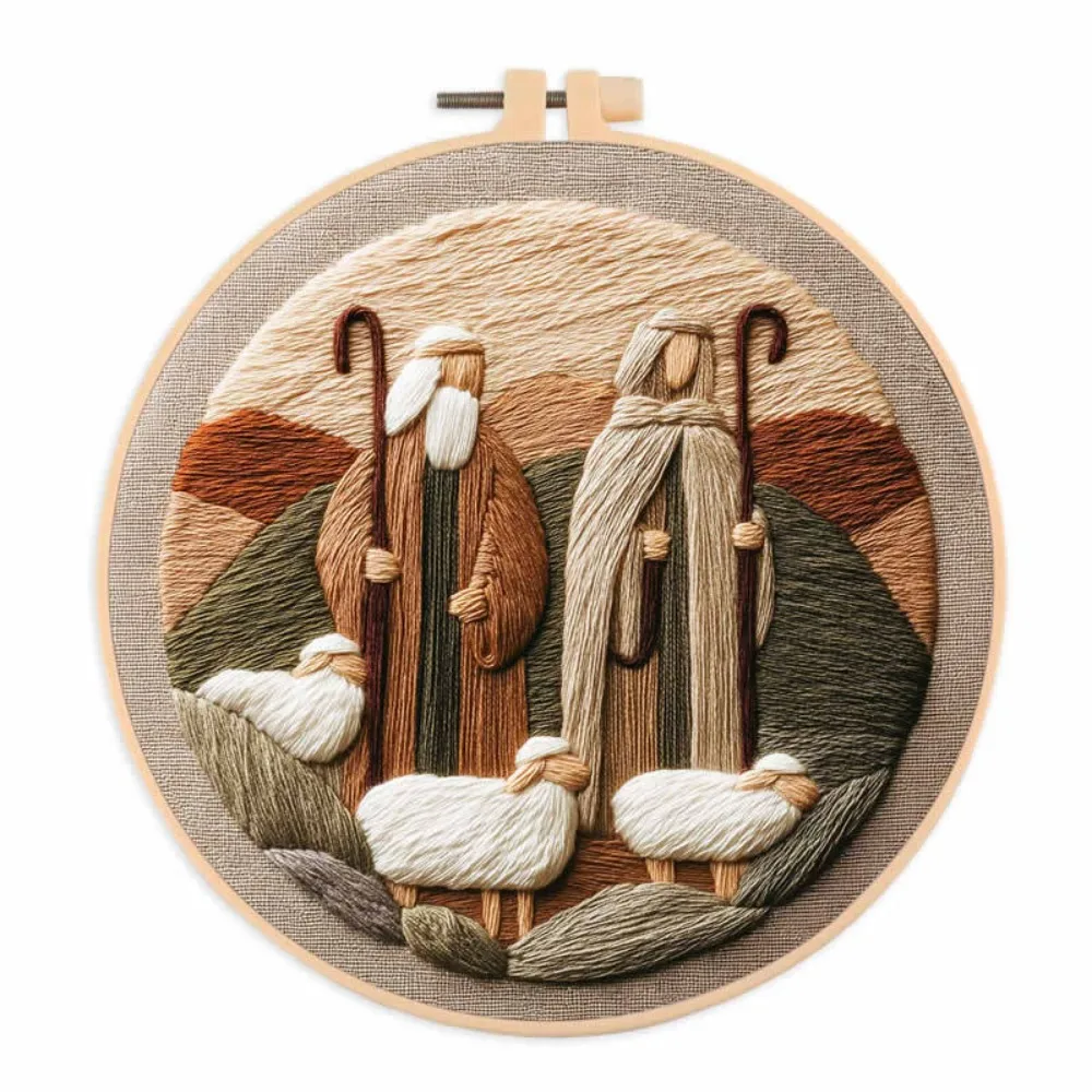 Christmas Cross Stitch Nativity Scene Embroidery Kit Non-finished Products DIY DIY Religious Vintage Embroidery Handmade