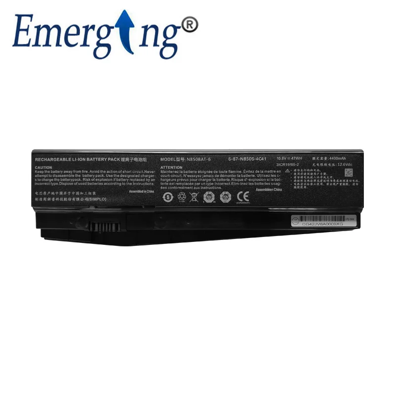 Imagem -03 - Bateria do Portátil para Clevo N850 N850hc N850hj N870hc N870hj1 N870hk1 N850hk1 11.1v N850bat6 62wh Novidades