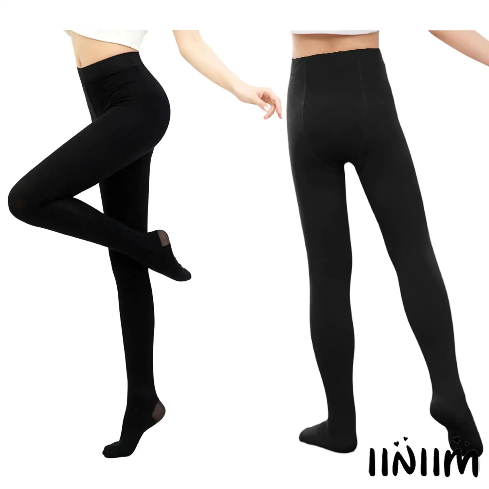 

Kids Ballet Figure Skating Tights Stretchy Lightweight Pantyhose Elastic Waist Solid Color Footed Leggings Dance Accessories