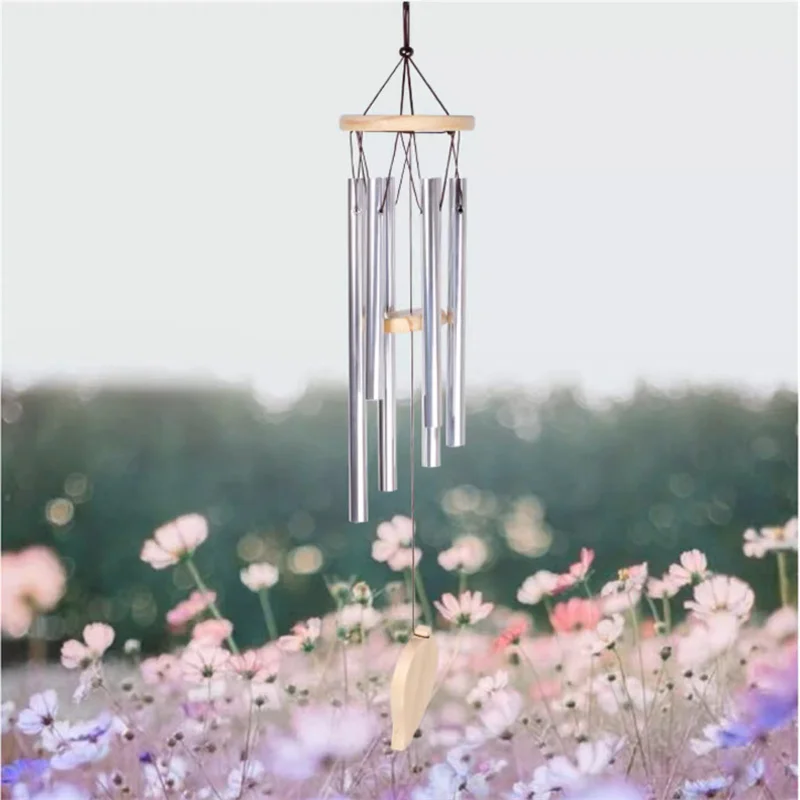 

crapelles Outdoor Wind Chime, Wind Chimes Bells 5 Metal Tubes Windchime for Garden, Yard, Patio, Home Decoration And Gift