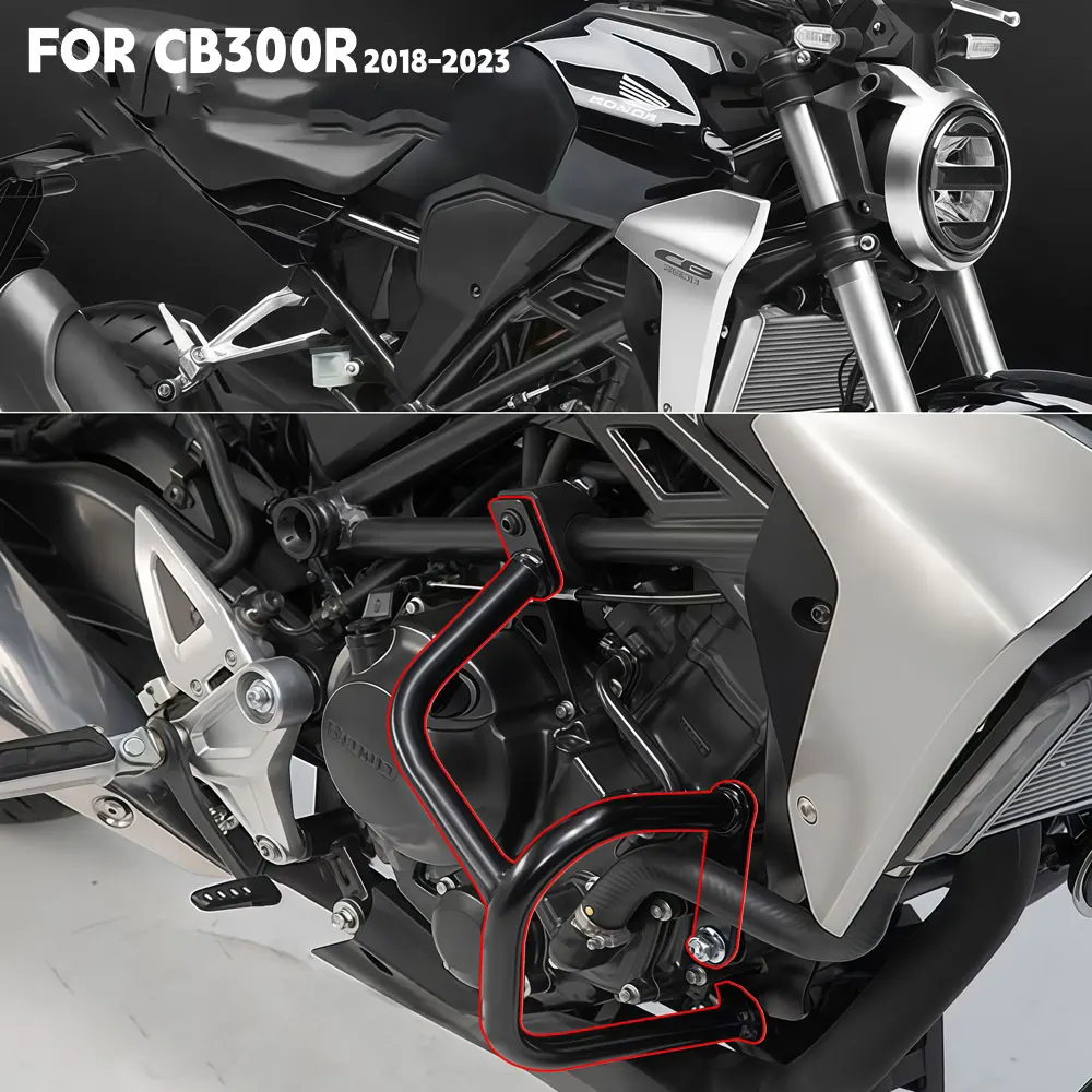

For Honda CB300R CB 300 R Crash Bar Engine Guard Frame Bumper For CB300 R 2018-2025 Motorcycle Fall Protection