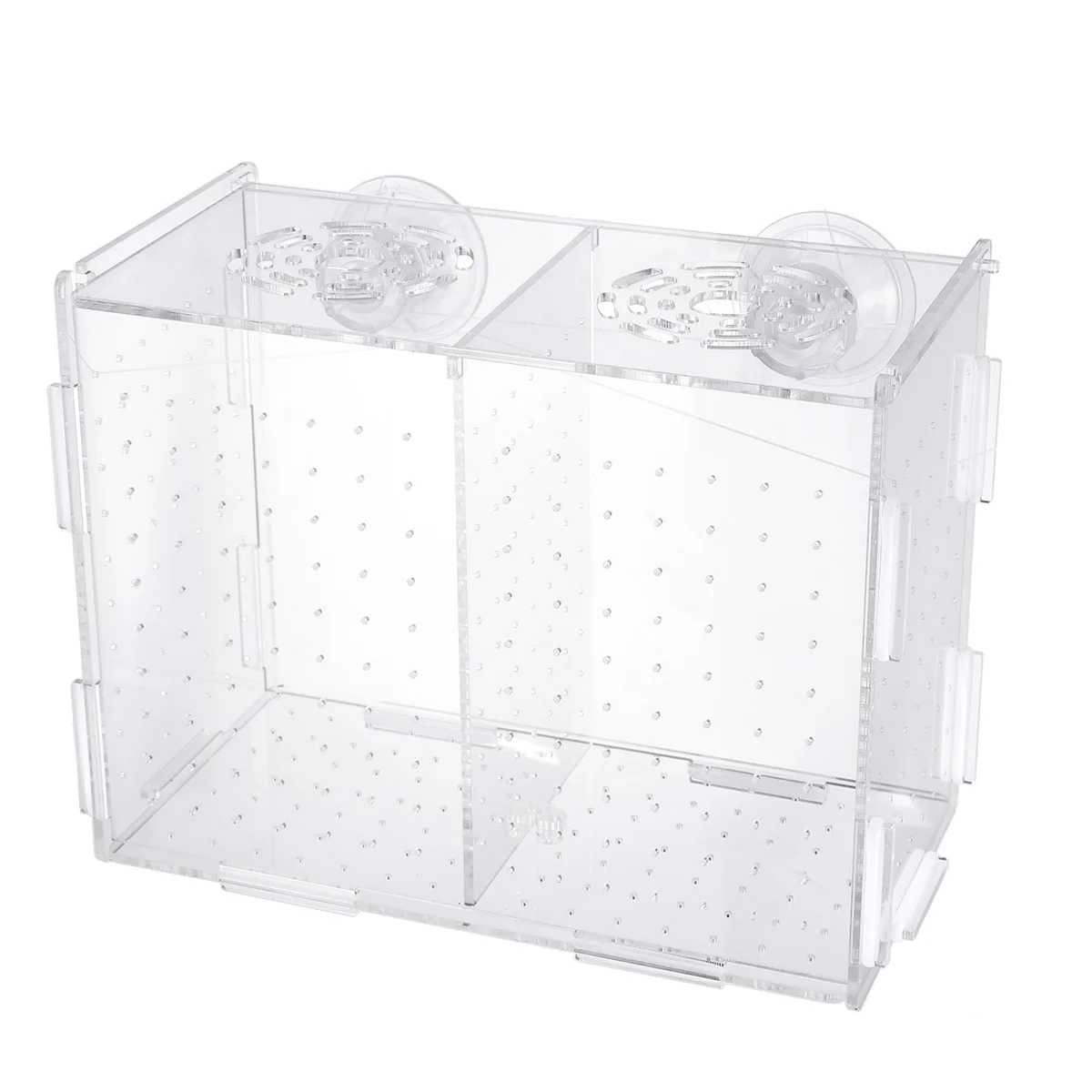 Transparent Fish Tank Breeding Isolation Box Aquarium Incubator Hatching Boxes Multifunctional Acrylic Fish Tank Holder(Suction