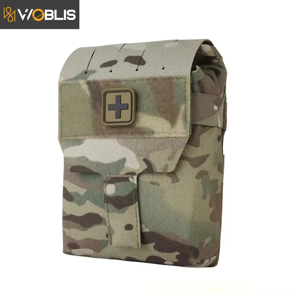 WOBLIS Tactical Bag IFAK Molle Pouch Nylon First Aid Pouch Hook and Loop Amphibious for Hunting Bgs Accessories Equipment