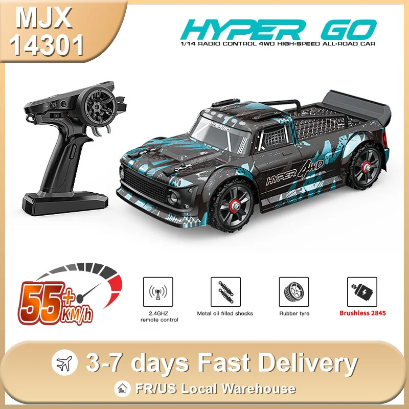 

New MJX 14301 V2.0 Hyper Go Racing Car 1/14 Brushless 4WD off-road 55km/h Remote Control Cars High Speed Drift Fast Shipping