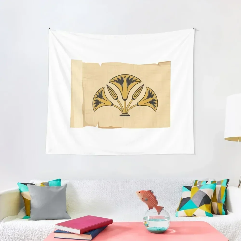 

Papyrus sheet Egyptian Lotus flower Tapestry Cute Room Things House Decorations Wall Decoration Tapestry