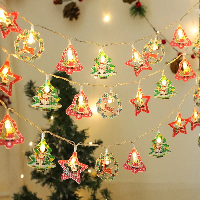 LED Christmas tree Santa Claus snowman festive lights romantic atmosphere