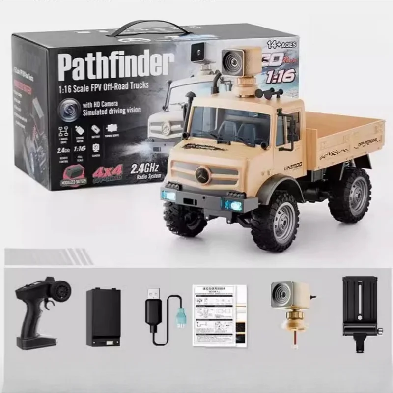 Coche de Control remoto todoterreno de escalada de alta velocidad para niños, camión militar de simulación de juguete 1: 16, vehículo con cámara, regalos para niños, 2,4g, nuevo