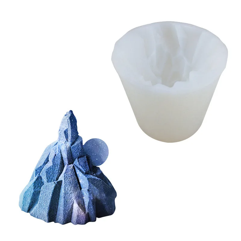 Creative upgraded version of iceberg scented candle silicone DIY snow mountain car diffuser stone soap gypsum abrasive ornament