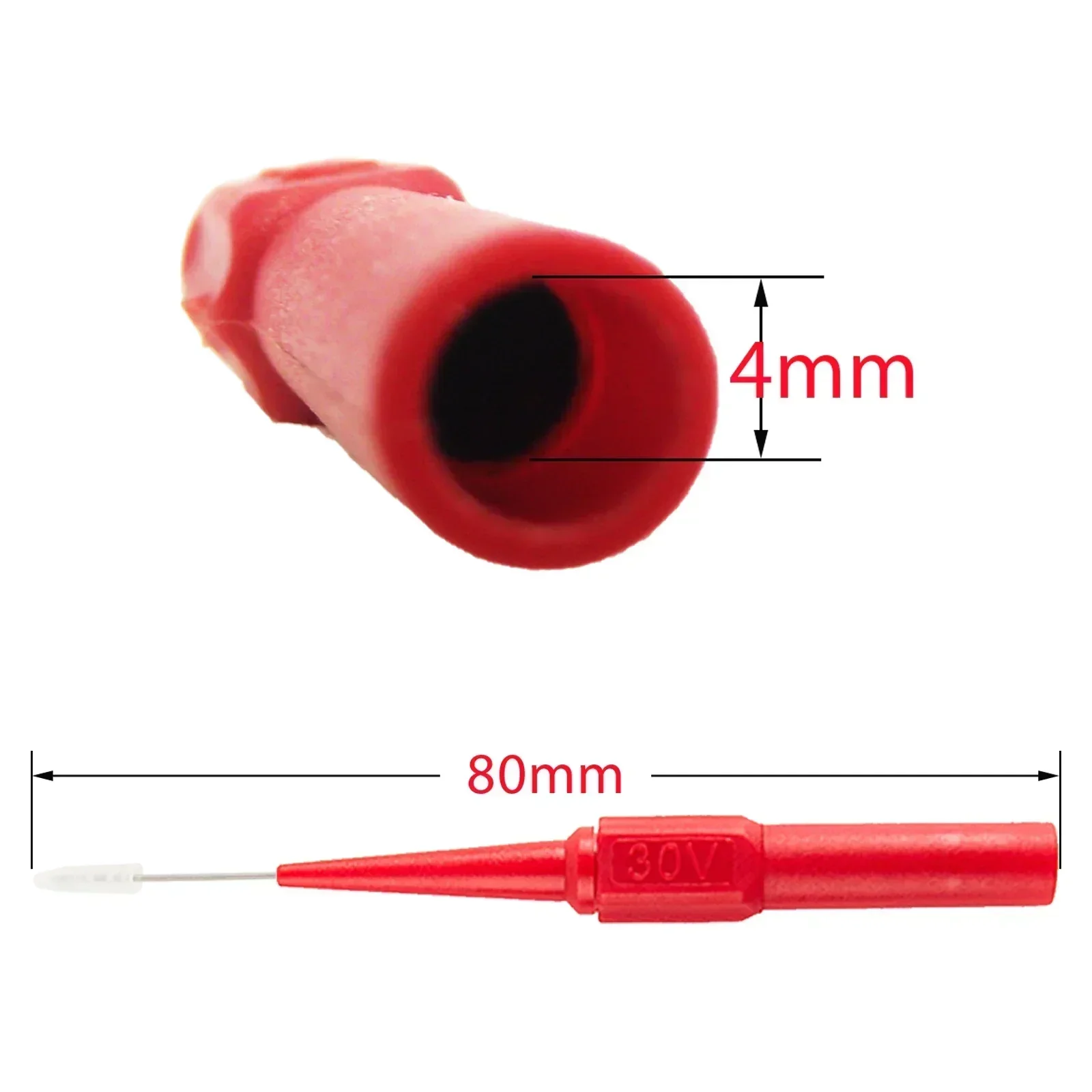 2PCS Multimeter Test Leads Set Automotive Wire Piercing Probes Insulation Back Probes for 4mm Banana Extended Test Cable