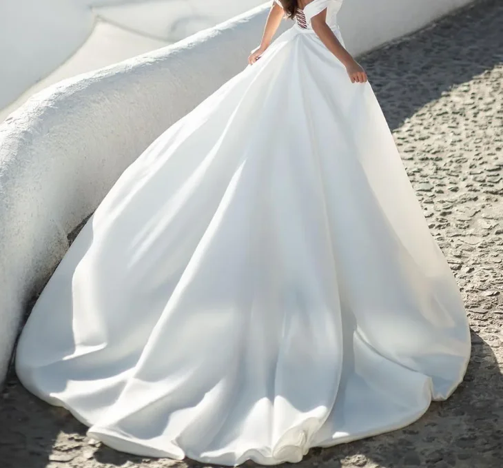 Falda removible de boda de tren desmontable nupcial de satén para vestidos cintura sobrefaldas de fiesta