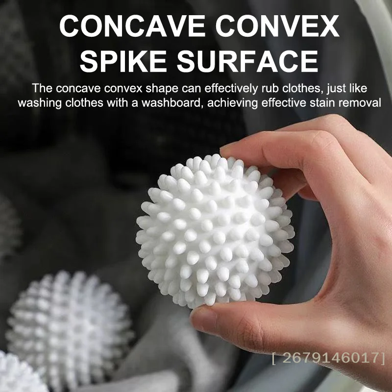 【YY26】5pcs Anti Winding Laundry Ball Circular Pure White Magic Cleaning Drum Washing Machine For Dirt Removal And Knotting