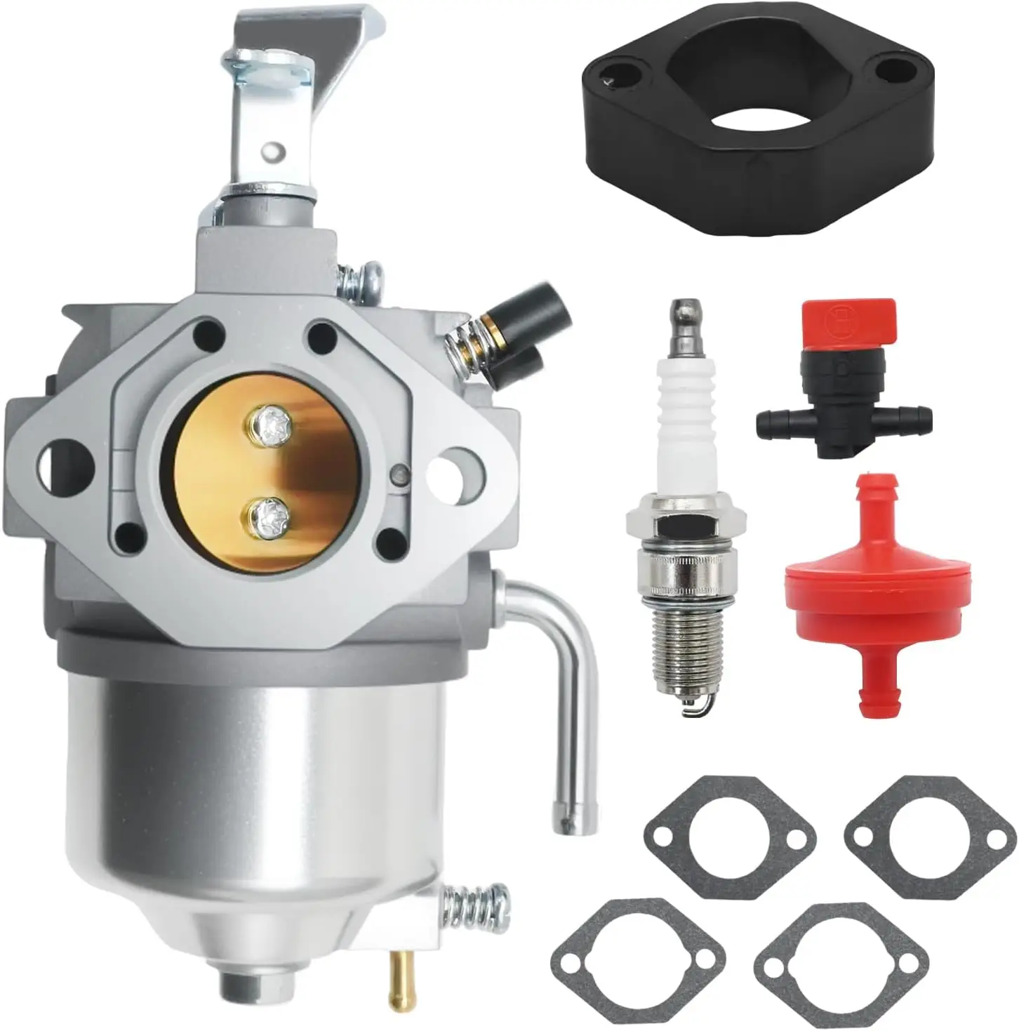 715668 Carburetor Kit Includes Fuel Filter and Spark Plug, Replacement for B&S 185432  187437  Engine, Replaces 715671  715312