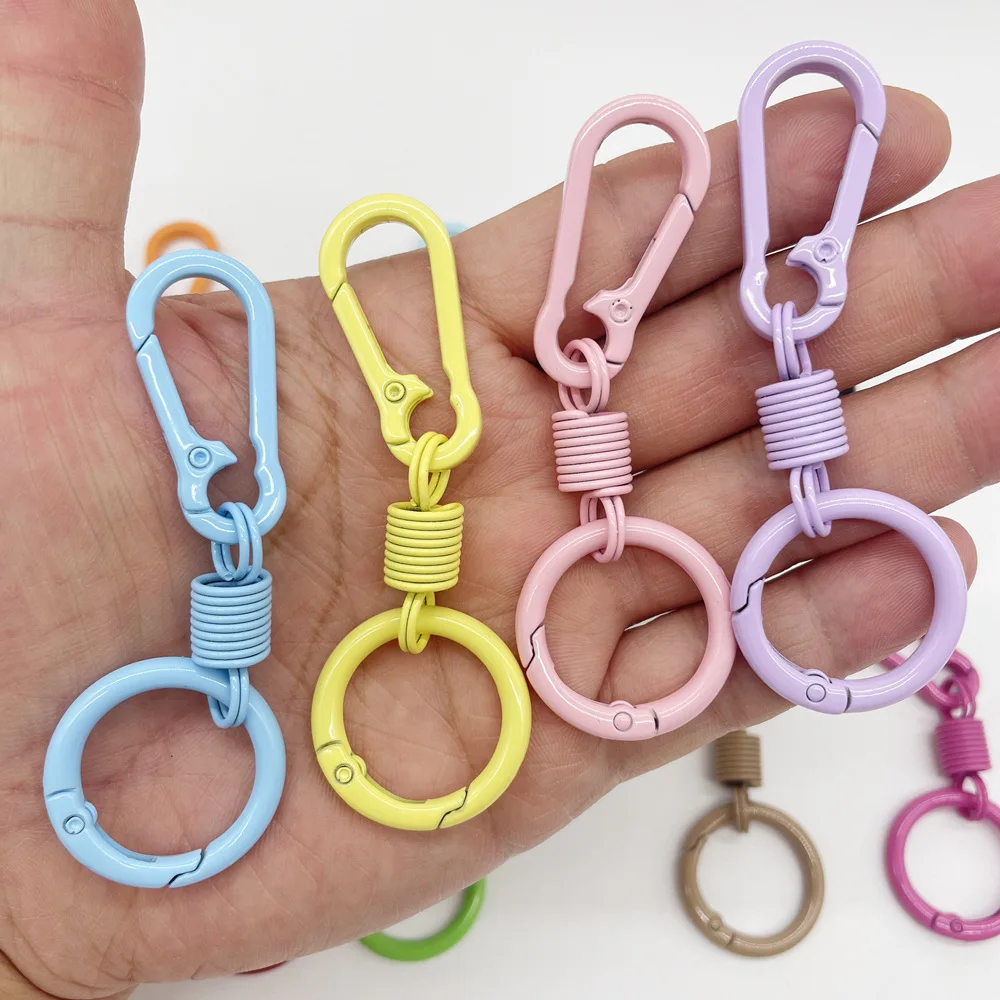 DIY Colorful Keychain clip Swivel Snap Lobster Claw Keychain Clasps Lanyard Hardware Key Chain Hooks for Bag Charm