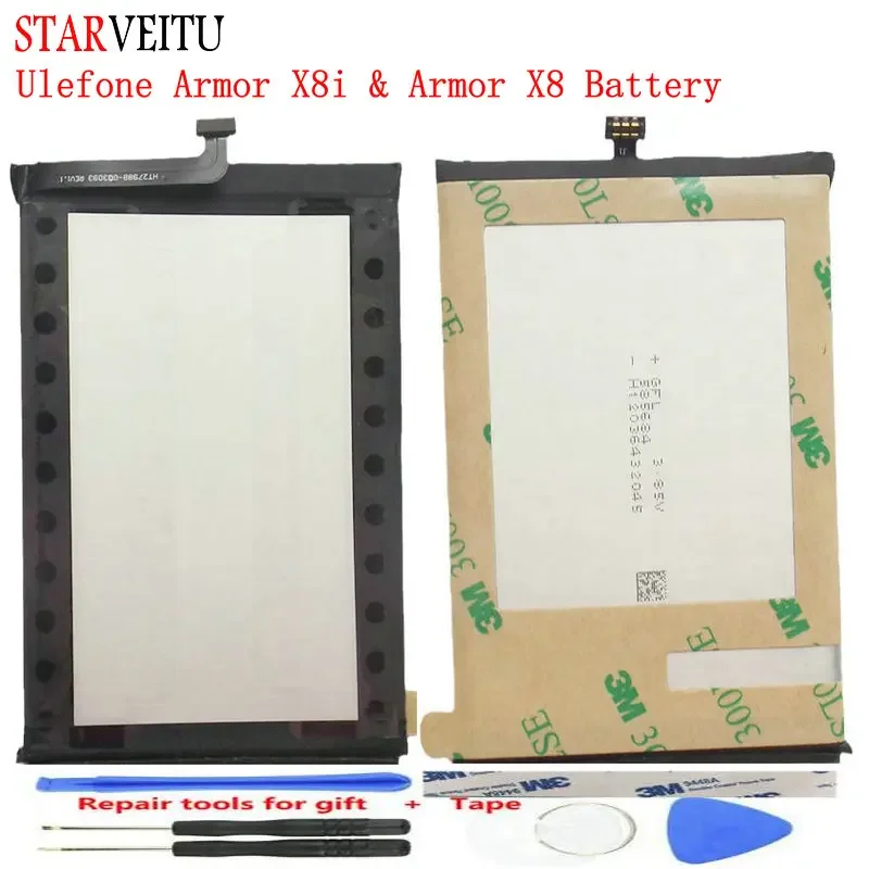 

Для Ulefone Armor X8 X8i аккумулятор оригинальный прочный водонепроницаемый 5,7 "Мобильный телефон Аксессуары