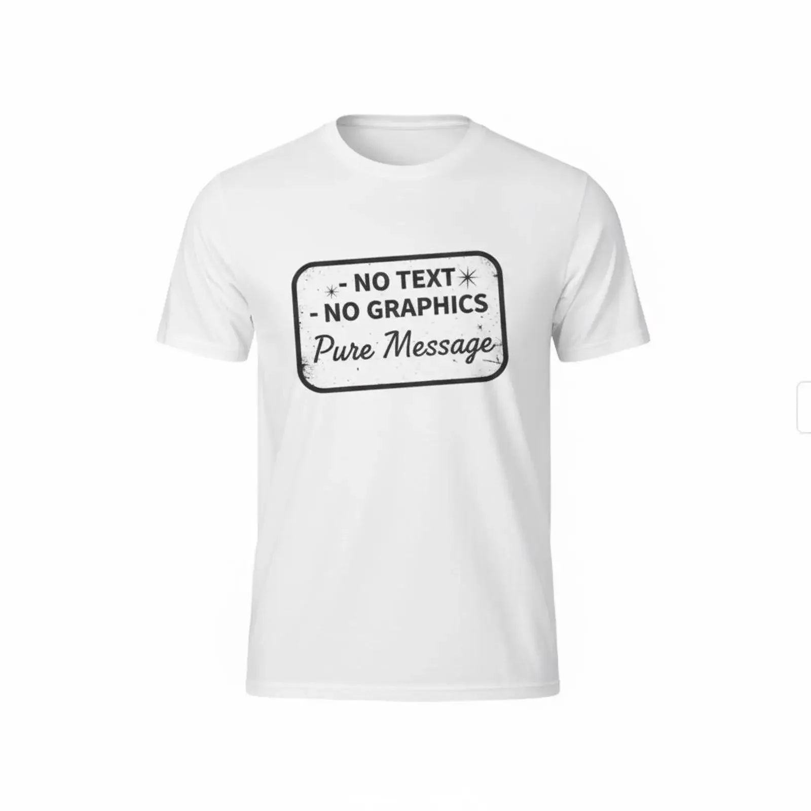 Sarcastic No Text Pure Message Funny T Shirt Minimalist Humor Introvert Soft Cotton Crewneck Novelty  vintage Washed Slightly