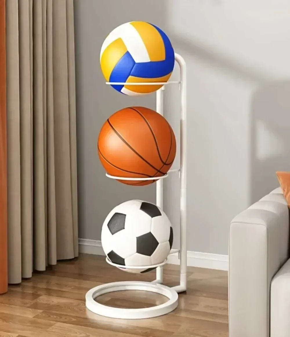 

Children Basketball Storage Rack Portable Stand Vertical Holder Indoor Put Ball Space Save Football Volleyball Display Balls