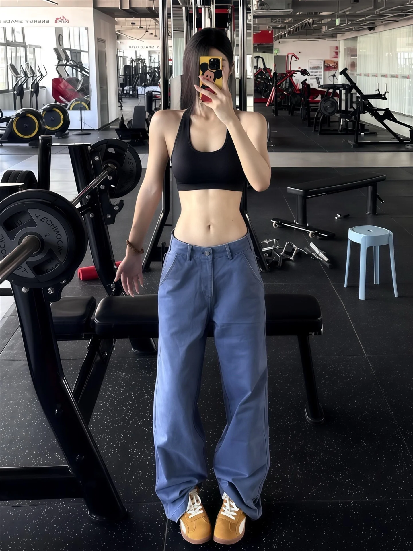 

Джинсы для высоких женщин: свободные, широкие, с низкой посадкой, с эффектом похудения, в стиле Hot Girl, весенний дизайн, повседневные, из хлопкового синего денима