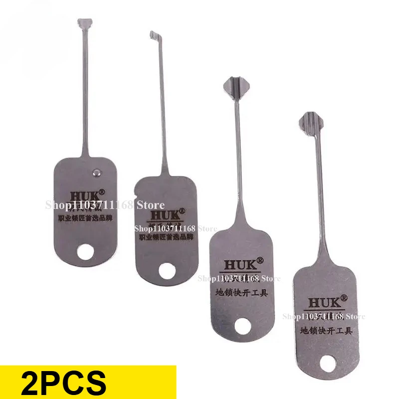 2PCS Opener HUK Locksmith SET Practice Repair Tools Utility Fast Kaba LockPick Civil Lock Fast Stainless Steel Home Hardware