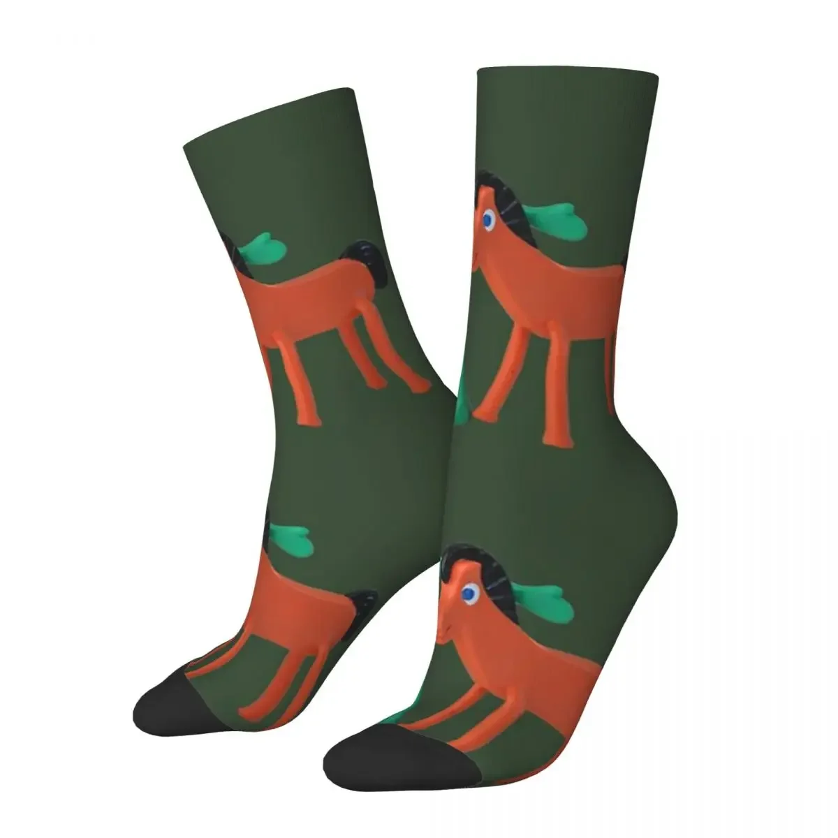 

Gumby And Pokey Cartoon Art Socks Harajuku High Quality Stockings All Season Long Socks Accessories for Man's Woman's Gifts