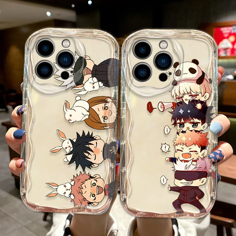 Jujutsu Kaisen Satoru Gojo Cover per Apple iPhone 15 14 13 12 11 Pro X XR XS Max Plus 8 7 Plus SE Wave Oil Phone Case