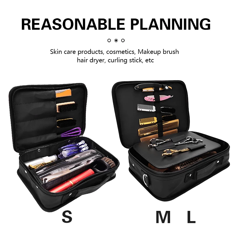 Beauty Barber Makeup Storage Barber Suitcase Salon Haridressing Haricut Scissors Bag Multi-Function Storage Clippers Organizer