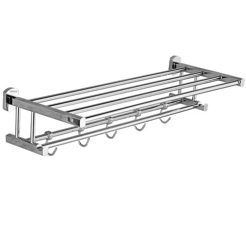 

Bathroom all-copper towel rack, bathroom hardware towel hook, double-layer storage