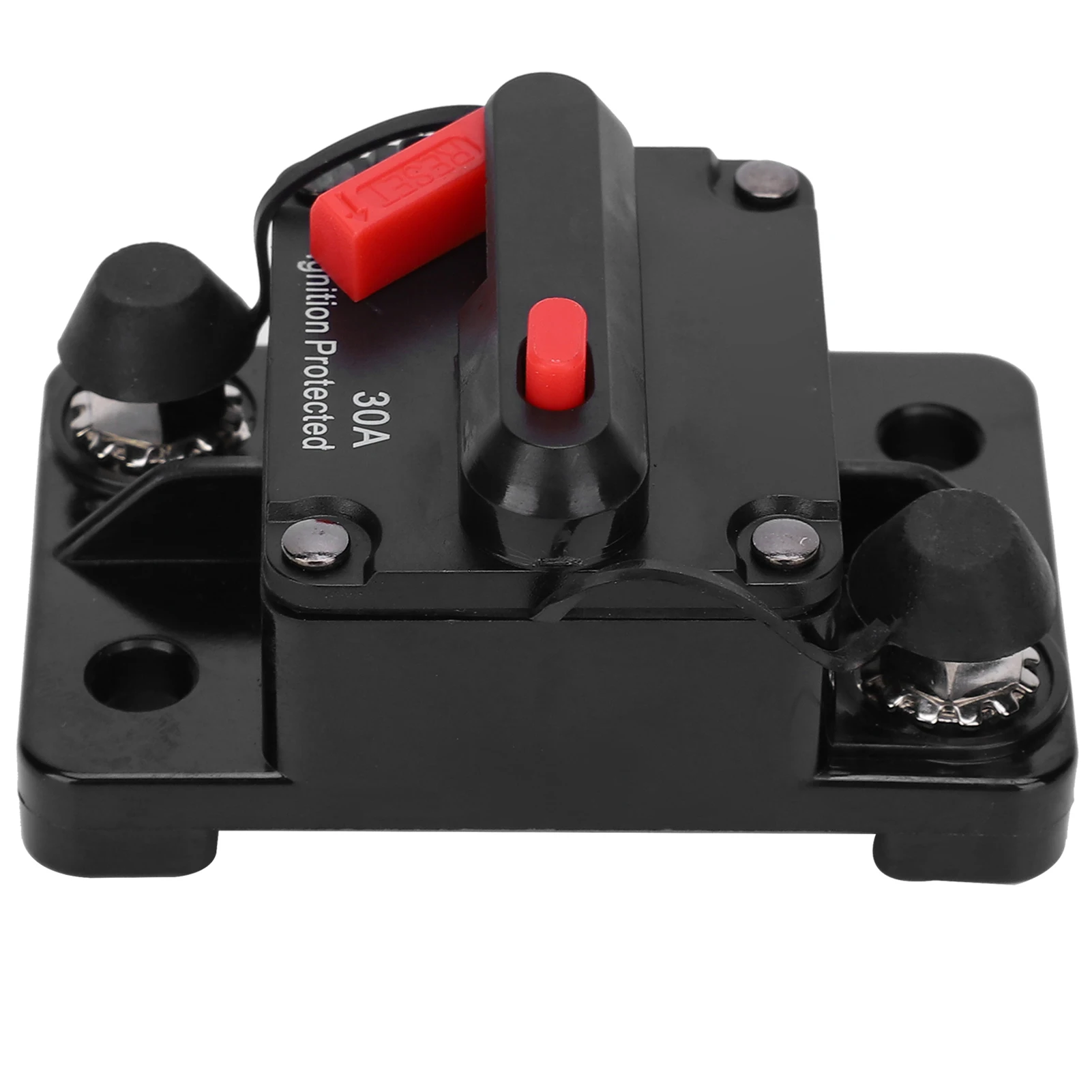 HT-601 Circuit Breaker Auto Switch Reset Fuse Holder Copper Waterproof Fuse Holder Automatic Switch Red DC12‑42V 30-250A