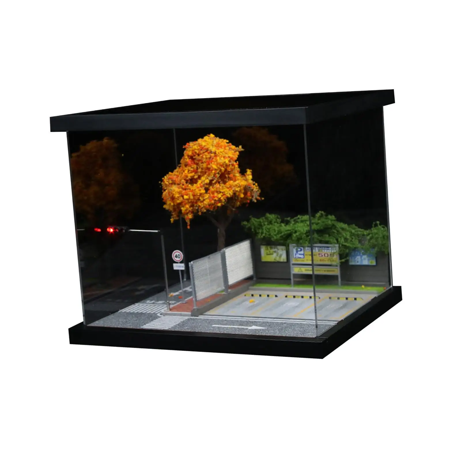 

Street Model Diorama Miniature Building Scene 1/64 for Men Craftsmanship DIY Assembly Collectibles Table Decoration