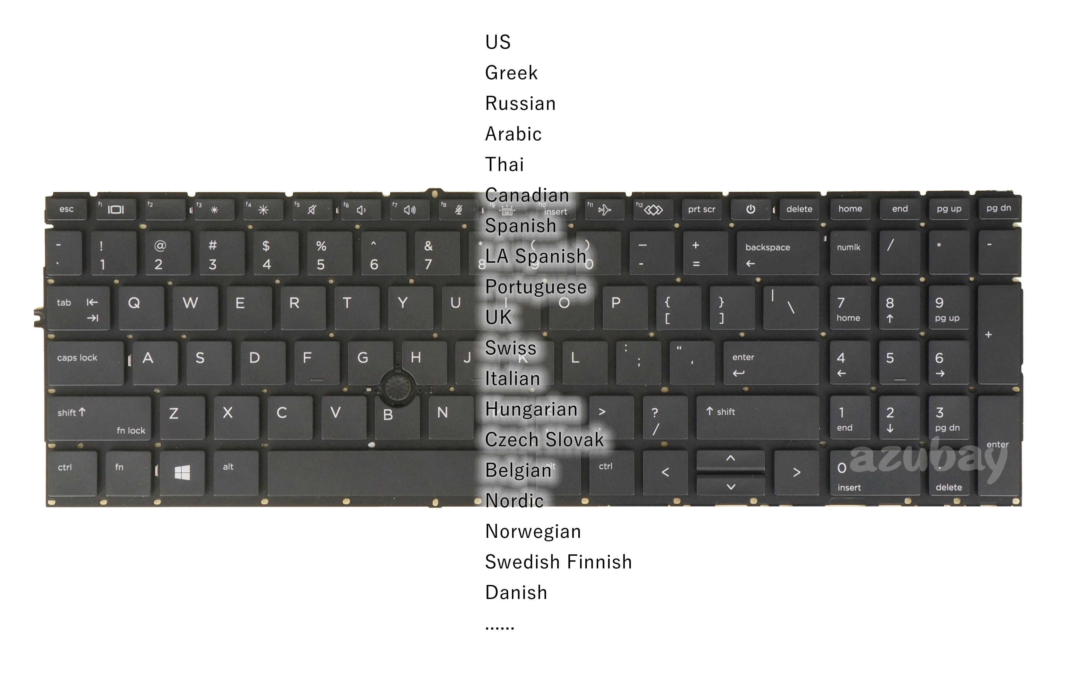 

US CF GK RU AR TI PO CZ SK SW IT Keyboard For HP M07491-xx1 M07493-xx1, M07491- M07493- 001 DB1 DJ1 251 171 281 131 FL1 BG1 061