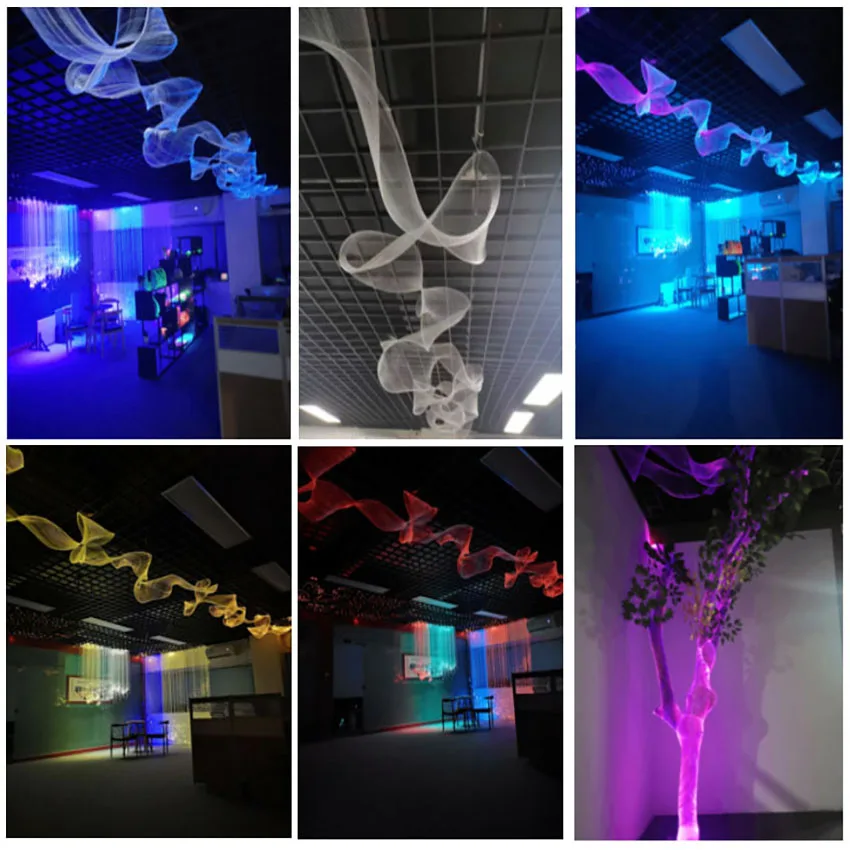 RGB LED Flexible Ribbon 12V Mesh Curtain Backdrop Stage Lights Colorful Optical fiber braided luminescent net DIY Ceiling