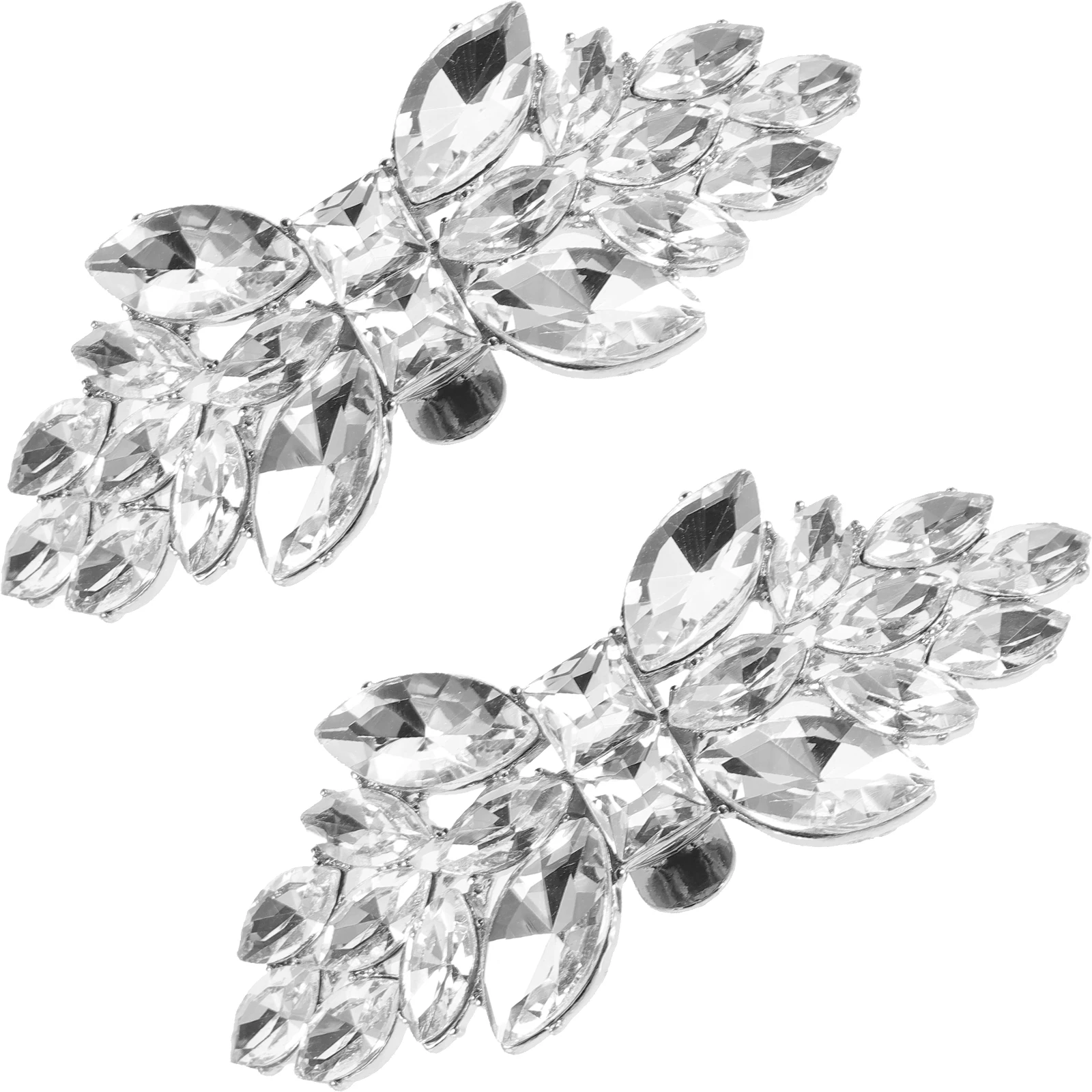 

2Pcs Crystal Shoe Buckles Lightweight Decorative Bride Wedding Accessories DIY Flower Shape Clips Shoe Decoration