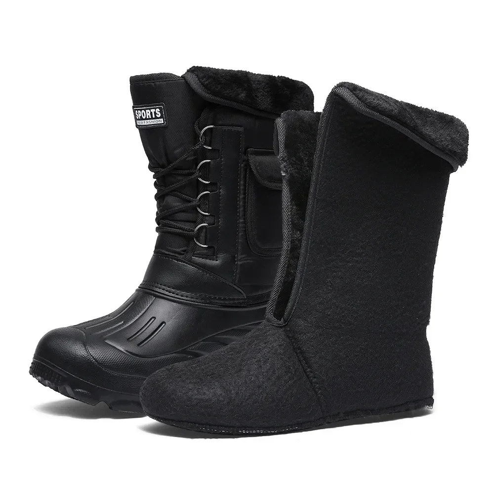 Men Winter Snow Boots Outdoor Fishing Shoes Snow Trekking Shoes Male Outdoor Waterproof Walking Warm Men Sneakers Men Boots view 6