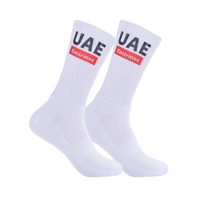 

Новые носки Pro Aero UAE Aero, противоскользящие силиконовые велосипедные носки для мужчин и женщин, велосипедные спортивные носки для бега, велосипедные носки Ciclismo Calcetines